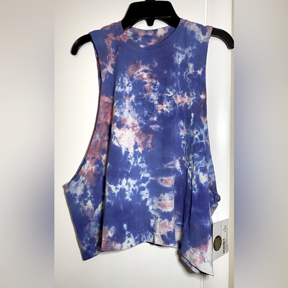 NWT Spiritual Gangster x Soul Cycle Supernova Tiedye Seamless Tank Blue Tied M/L - Picture 1 of 12